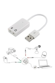 Resim Platoon Wozlo 7.1 USB Ses Kartı Kablolu Pc Notebook Mac Uyumlu 