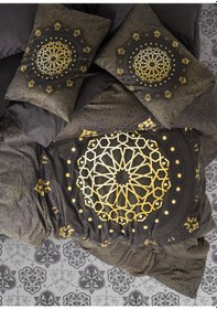 Resim Cotton Box Palace Saten Çift Kişilik Nevresim Takımı Togay Antrasit 