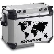 Resim Dünya Haritası Desenli Motosiklet Çanta Sticker Etiket Modeli 