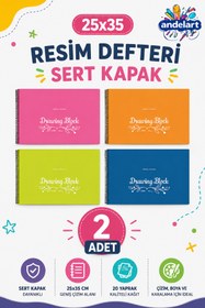 Resim andelart Eco Spiralli Resim Defteri 25x35 25 Yaprak 2 Adet 