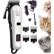Resim Sessiz Kablosuz Tıraş Makinesi, Kedi ve Köpek Tüy Kesimi, Ultra Güçlü, Beyaz 