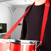 Resim 1.5 inç Genişliğinde, Kırmızı, Sağlam Metal Kancalarla Ayarlanabilir Dayanıklı Polipropilen Davul Kayışı, Geçit Töreni Davulları & Vurmalı Çalgılar İçin Mükemmel, Uzunluğu 80cm-145cm Ayarlanabilir 