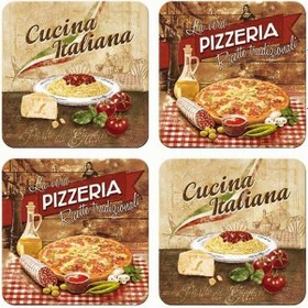 Resim Nostalgic Art Italian Bardak Altlığı Set Çok Renkli 