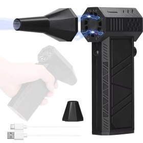 Resim Rogger Mini Jet Fan Turbo Hızlı Fan 130000RPM Yüksek Hız Güç Üfleme Araç Içi Temizlik,vakum,kurutma ,mangal (Premium kutu Çantasız) 