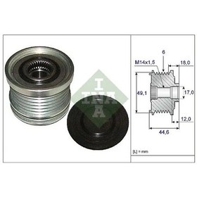 Resim Ina 535018210 Alternator Kasnagi 1120213 1140694 1151213 