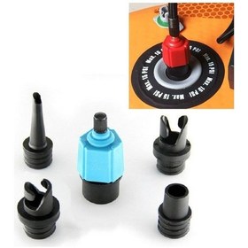 Resim Sones Sörf Kürek Kurulu Kauçuk Tekne Şişme Yatak Hava Valfi Adaptörü Araba Hava Pompası Adaptörü Mavi 