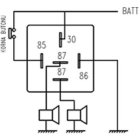 Resim iki Adet Mini Role 12v. 5 Uçlu. 40 A. Far. Korna. Fan. Lpg Röle 