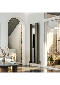Resim Lojimax Alüminyum Aynalı Dikey Radyatör Siesta Mirror 1800x554mm 6 Dilim Mat Bronz 1629 W Yüksek Isıl Güç -820 