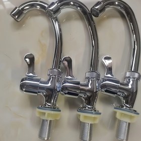 Resim Ağır Hizmet Musluk - Aletsiz Kurulum, 360° Döner Ağızlıklı, Hızlı Bağlantı Dişli (ABD/AB Standardı), Hafif ve Paslanmaz Yapı - Modern Evler için Kolay Kurulum Mutfak Lavabo veya Banyo Lavabosu - Standart Borularla Uyumlu 