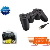 Resim Pl 2596 Pc Analog Dual Shock Vakumlu Game Pad Oyun Kolu Joystik 