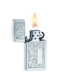 Resim Ehediye Zippo Çakmak Slim Ince Bayan Venetian 1652-000074 