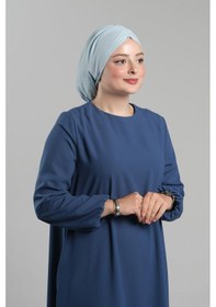 Resim Hürrem Bone Bebe Mavisi Pratik Hazır Geçmeli Tesettür Bone Sandy Büzgülü Salaş 2119 11 Bebe Mavisi 