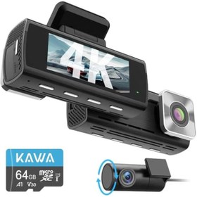 Resim ShopZum D10 Çift Kameralı 4K+1080P Starvis Sensörlü Yapay Zeka Destekli Wi-Fi Ve Gps'Li Araç 