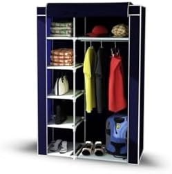 Resim Tek Yandan Raflı Plastik Borulu Bez Dolap 