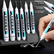 Resim Koyu yüzeyler için opak mürekkepli 3 adet Hızlı Kuruyan Beyaz İşaretleyici Kalemler, Cam, Suni Deri, Ahşap, Metal ve Daha Fazlası üzerinde DIY El Sanatları için Solmayan ve Toksik Olmayan - Sanat, Etiketleme, Cam Yazı Araçları için Mükemmel | Hassas Yazım Araçları | İşaretleyiciler 