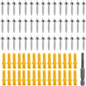 Resim Celestial Forge 50PCS Dikişsiz Tırnaklar Çift Başlı Vidalı Masif Ahşap Süpürgelik Dikişsiz Tırnaklar Ayak Hattı Özel Tırnaklar Güvenlik Vidaları (Yurt Dışından) 