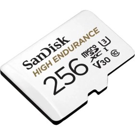 Resim Sandisk High Endurance 256GB 100/40MB/S Microsdxc C10 V30 Adaptörlü Hafıza Kartı SDSQQNR-256G-GN6IA 