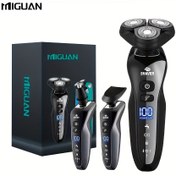 Resim MIGUAN 3'ü 1 Arada Erkek Elektrikli Tıraş Seti - Islak/Kuru, USB Şarj Edilebilir Döner Tıraş Makinesi Paslanmaz Çelik Bıçaklarla, Babalar Günü İçin Mükemmel Hediye, Koca, Erkek Arkadaş, MIGUAN 