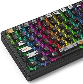 Resim GTSP Puding Keycaps PBT Punk Stili, 116 Tuşlu Şeffaf Tuş Kapakları Yüzde 60 ASA Profili Doubleshot Özel Yedek Anahtar Kapakları Tam Boy için ABD Düzeni 75% 65% 60% Mekanik Klavye (Fairy Tale) 