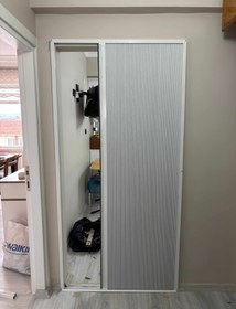 Resim %100 KARARTMA Sürme Akordiyon Isı Yalıtımlı Termal Plise Kapı 0-100 x 0- 230 İstenilen Ölçüde 