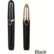 Resim Gateesat Siyah - Şarj Edilebilir Kaş Tıraş Makinesi Usb Şarj Ters Dönüş Erkek Kadın Yüz Tüyü 