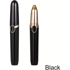 Resim Gateesat Siyah - Şarj Edilebilir Kaş Tıraş Makinesi Usb Şarj Ters Dönüş Erkek Kadın Yüz Tüyü 