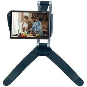 Resim 360 Derece Dönebilen Mutfak Masaüstü Telefon Tablet Tutucu Ayarlanabilir Esnek Ayaklı Metal Gövdeli Çok Renkli 
