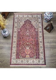 Resim Dijital Baskılı, Yıkanabilir, Yumuşak Dokulu Çocuk Ve Yetişkin Seccade S-dot-sc10 Kırmızı 