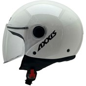 Resim Axxis Square S Beyaz Yarım Kask 