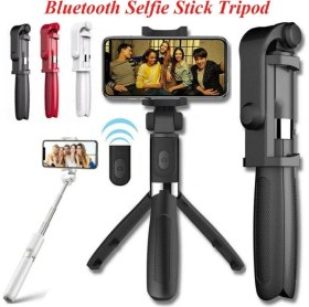 Resim Selfie Stick L01 Bluetooth Kumandalı Selfie Çubuğu Tripod Monopod (4887) 