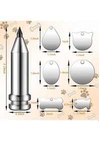 Resim Zcjb Gravür Aleti-1 X Gravür Gravür Aleti 6 Farklı Şekilde 6 X Metal Gravür Boşluğu-gümüş -123388 
