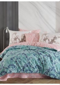 Resim Avangarde Çift Kişilik Ranforce Nevresim Takımı Yeşil Yeşil 