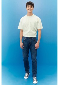 Resim Lee Erkek Luke Slim Fit Düşük Bel Denim Esnek Jean Kot Pantolon L Lacivert 