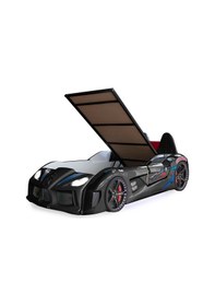 Resim Arabalı Yatak, Audi Bazalı Kapıları Açılabilen Koltuklu Full Ledli Arabalı Yatak 