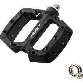 Resim Heugers Impact Comp 2 Bisiklet Pedalı – Plastik Gövde, Çift Rulmanlı Yapı, Siyah 