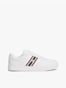 Resim Tommy Hilfiger TH Dokuma Şeritli Düz Taban Kadın Beyaz Sneaker FW0FW09001YBS 