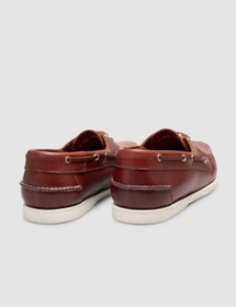 Resim Cabani Bordo Hakiki Deri Bağcıklı Loafer Ayakkabı 