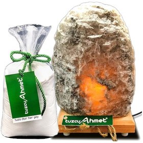 Resim Tuzcu Ahmet 7-8 KG Çankırı Doğal Tuz Lamba 1 KG Kaya Tuzu 