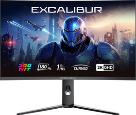 Resim Excalibur M.E315QVC-C 31.5" 2K QHD 180HZ 1MS PİVOT Curved HDR10 300NIT Oyuncu Monitörü 