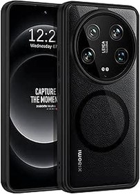 Resim DOMAVER Xiaomi 14 Ultra 5G kılıf, cep telefonu kılıfı, Xiaomi 14 Ultra Case MagSafe ile uyumlu, HD akrilik arka yüzey, ultra ince, çepeçevre koruma, manyetik koruyucu kılıf, kadınlar ve erkekler için, 