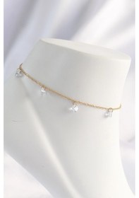 Resim Dodes Dodes 316l Çelik Gold Renk Zirkon Taşlı Halhal Tg27hh1621 Çok Renkli 