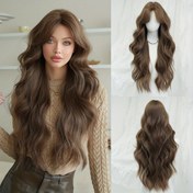Resim 7JHH WIGS Kadınlar için Uzun Gevşek Dalga Caramel Kahverengi Peruk - Yüksek Yoğunluk Isıya Dayanıklı Sentetik Saç, Gül Ağı Kap, Günlük Giyim, Partiler ve Müzik Festivalleri için Doğal Görünüm, 81.28 cm, Parti Saç Parçası, Festival Saç Parçası, Hafif Dalgalı Saç, Güvenli Uygunluk Kap, Su Dalga Kahverengi Peruk, Cadılar Bayramı Kostümü Peruk, Uzun Saç Peruk, Su Dalga Tasarımı, Gül Ağı Kap Peruk 