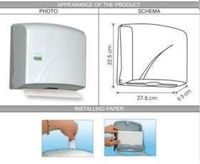 Resim Vialli K1 Z Katlı Kağıt Havlu Dispenseri 200' Lü Beyaz 