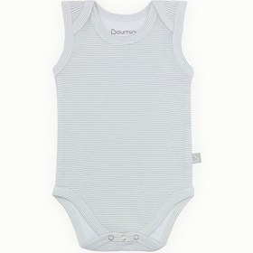 Resim Boumini Pamuklu Bebek ÇıtÇıtlı Atlet Body Siyah Çizgili Zarf Yaka 