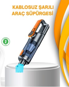Resim Hnrlıshp Kompakt Şarjlı El Süpürgesi Kuru Ve Sıvı Temizlik 5 Aparatlı Çok Renkli 