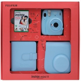 Resim Instax Mini 11 Kare Albümlü Mavi Kit 