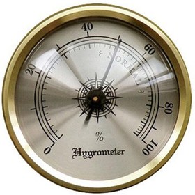 Resim ANGELO North Humidor Puro Nem Saati Higrometre Gold 3.5cm 