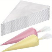 Resim 100 adet Tek Kullanımlık Pasta Süsleme Çantaları - Kurabiye, Cupcake ve Tatlılar için Üçgen Şekerleme & Krem Çantaları - Mutfak & Restoran Temelleri 