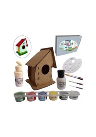 Resim Kuş Evi Ahşap Boyama Seti 1 Paket Arlantis Kendin Yap Kuş Evi Bahçe Dekoru Boyanabilir 1 Paket 