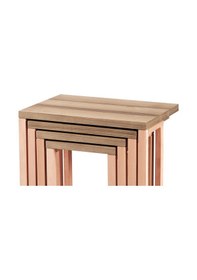 Resim Zigon C Model Sehpa Ham Torna Kayın Ayak İskelet Ham 4lü Tekerlekli El Yapım 